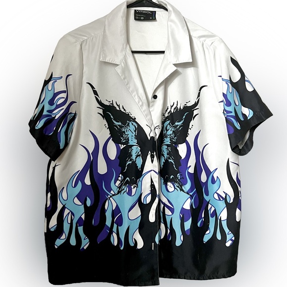 Vitriol Flame & Butterfly Button-Up - Picture 2 of 5
